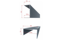 90 Degree Angle Sliding Gate Venetian Blind Aluminum PC3