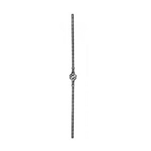 Decorative rod (support rod) 02-054 with embossed edges 12x12 mm