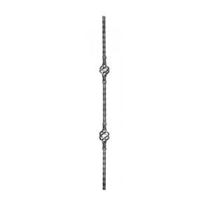Decorative rod (support rod) 02-055 with embossed edges 12x12 mm