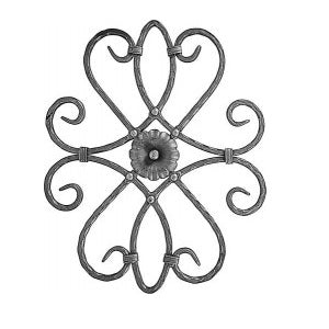 Wrought iron board 10-020, 12x12 mm, embossed
