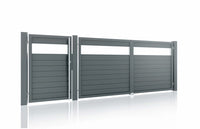 Set of car gates and pedestrian gate, Athens, aluminum SP1