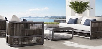 Premium furniture set made of aluminium, for patio/garden/balcony, model BARI