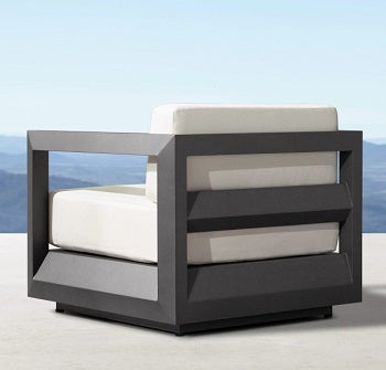 Set di mobili in alluminio premium per terrazza/giardino/balcone, modello DUBAI