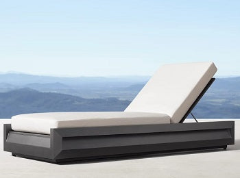Premium-Chaiselongue aus Aluminium, für die Terrasse/Garten/Balkon, Modell Dubai, Modell DUBAI