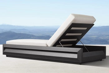 Premium-Chaiselongue aus Aluminium, für die Terrasse/Garten/Balkon, Modell Dubai, Modell DUBAI