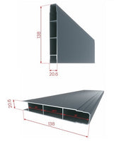 Elemento di recinzione con pali in alluminio, Apollo 2.0, alluminio PG26