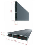 Zaunelement mit Aluminiumstangen, Artemis, Aluminium PG31