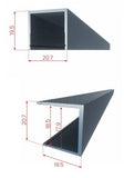 Zaunelement mit Aluminiumstangen, Artemis, Aluminium PG31