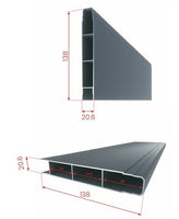 Zaunelement mit vorhandenen Pfosten, Artemis, Aluminium PG37