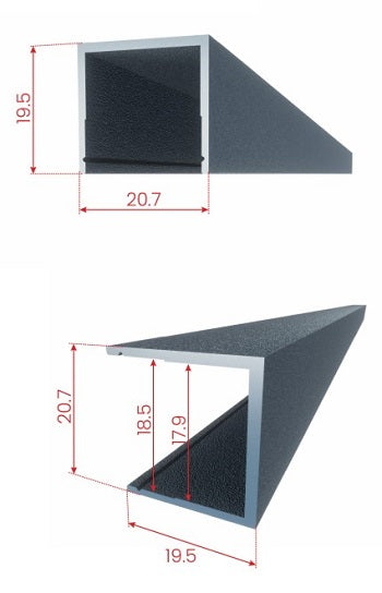 Fence panel with existing posts, Artemis, aluminum PG37