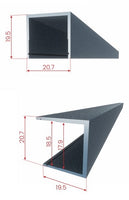 Zaunelement mit vorhandenen Pfosten, Artemis, Aluminium PG37