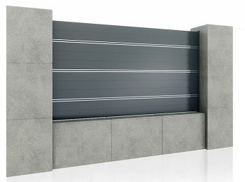 Fence panel with existing posts, Artemis, aluminum PG37