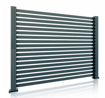 Fence panel with aluminum posts, Invictus, aluminum PG40
