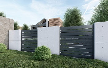 Fence panel with aluminum posts, Odiseu, aluminum PG41