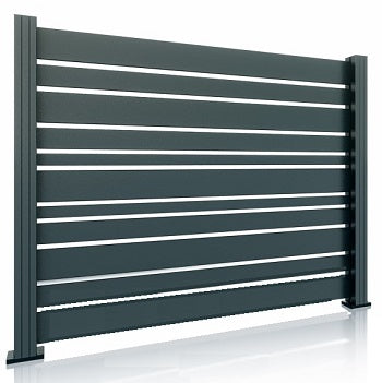 Fence panel with aluminum posts, Odiseu, aluminum PG41