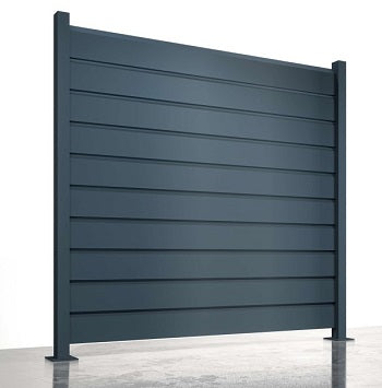 Aluminum metal fence panel, with aluminum bars, Sfinx model PG50