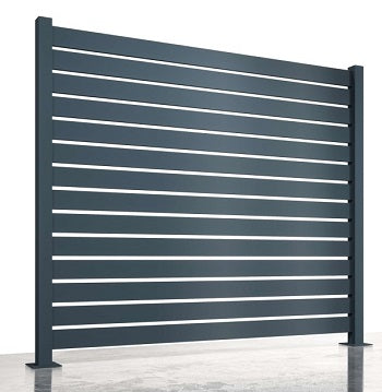 Aluminum metal fence panel, 10 cm slat, Taurus model, aluminum PG52
