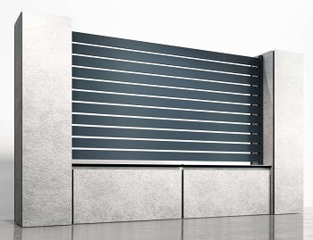 Elemento recinzione in metallo alluminio, doga cm 10, modello Taurus, alluminio PG53
