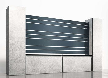 Pannello per recinzione in metallo alluminio, modello Athos, alluminio PG53_Athos