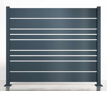 Elemento di recinzione in metallo alluminio, con barre in alluminio, modello Athos, PG 54
