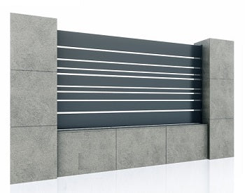 Elemento di recinzione in metallo alluminio, modello Paradox, alluminio PG56