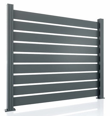Elemento di recinzione con pali in alluminio, modello Atlas, alluminio PG5