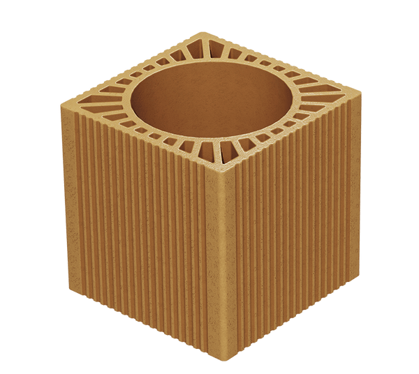 Brick EVOCERAMIC 24 V, ventilation element, to create ventilation channels, 240/240/238 mm