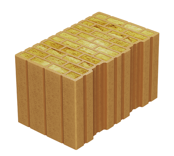 Brick EVOCERAMIC 40 VB, insulating brick with basalt wool, 240/400/240 mm