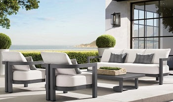 Set di mobili premium in alluminio, per terrazzo/giardino/balcone, modello PARMA