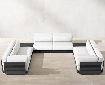 Set di mobili premium in alluminio, per terrazza/giardino/balcone, modello KYOTO DELTA