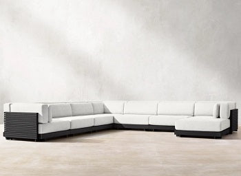 Set di mobili premium in alluminio, per terrazzo/giardino/balcone, modello KYOTO EPSILON